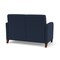 Lesro Siena Lounge Reception 2 Seat Tandem Seating No Center Arm, Walnut, RF Blueberry Upholstery SN2101 - alternate 3